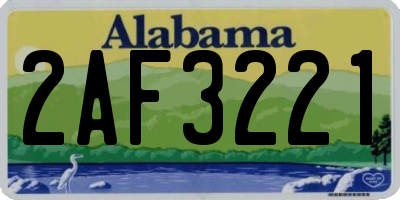 AL license plate 2AF3221