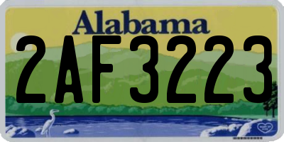 AL license plate 2AF3223