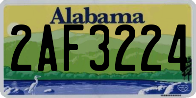 AL license plate 2AF3224