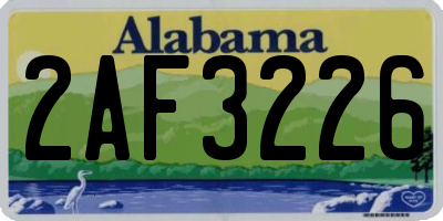 AL license plate 2AF3226