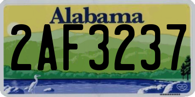 AL license plate 2AF3237