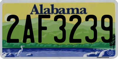 AL license plate 2AF3239