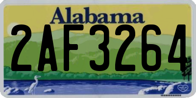 AL license plate 2AF3264