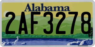 AL license plate 2AF3278