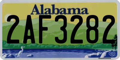 AL license plate 2AF3282