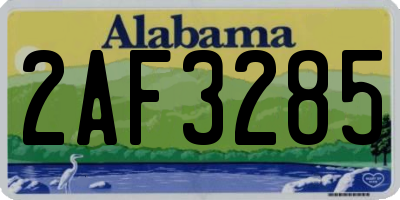 AL license plate 2AF3285