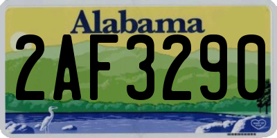 AL license plate 2AF3290