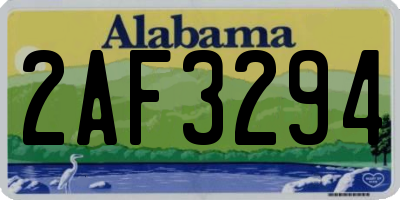 AL license plate 2AF3294