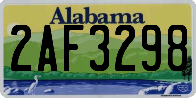 AL license plate 2AF3298