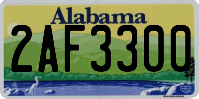 AL license plate 2AF3300