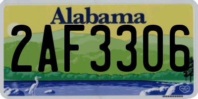 AL license plate 2AF3306