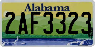 AL license plate 2AF3323