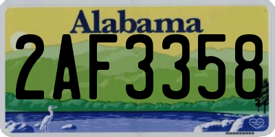 AL license plate 2AF3358