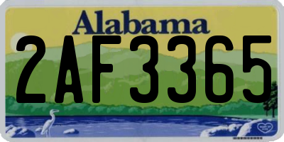 AL license plate 2AF3365