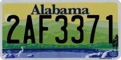 AL license plate 2AF3371