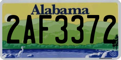 AL license plate 2AF3372