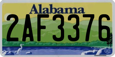 AL license plate 2AF3376