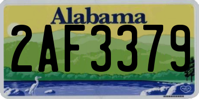 AL license plate 2AF3379