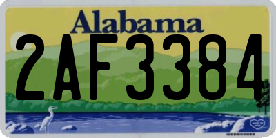 AL license plate 2AF3384