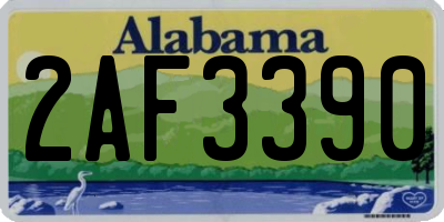 AL license plate 2AF3390