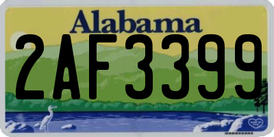 AL license plate 2AF3399