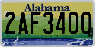 AL license plate 2AF3400