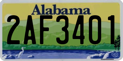 AL license plate 2AF3401