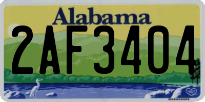 AL license plate 2AF3404