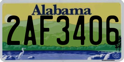 AL license plate 2AF3406
