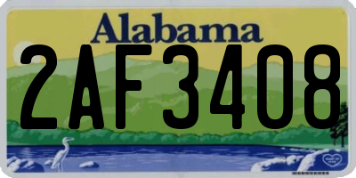 AL license plate 2AF3408