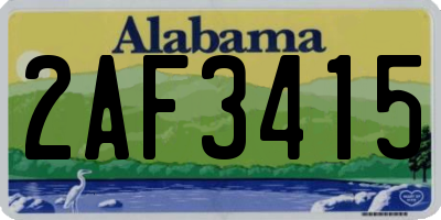 AL license plate 2AF3415
