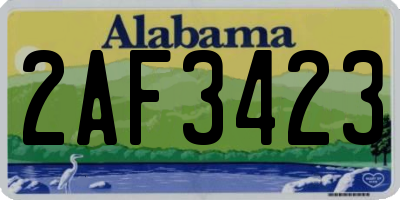 AL license plate 2AF3423