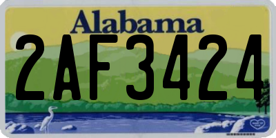 AL license plate 2AF3424