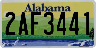 AL license plate 2AF3441