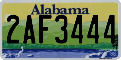 AL license plate 2AF3444