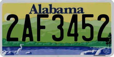 AL license plate 2AF3452