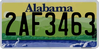 AL license plate 2AF3463