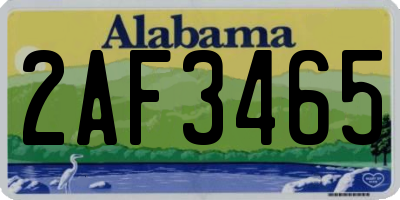 AL license plate 2AF3465