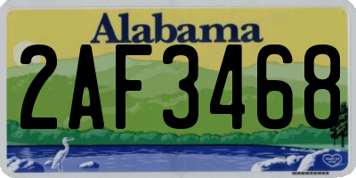 AL license plate 2AF3468