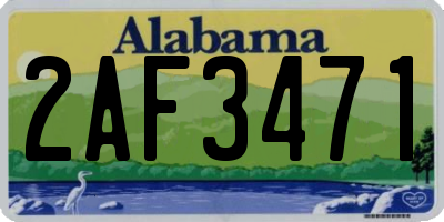 AL license plate 2AF3471