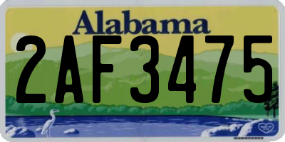 AL license plate 2AF3475