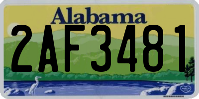 AL license plate 2AF3481