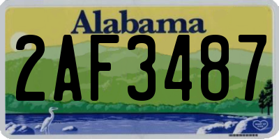 AL license plate 2AF3487