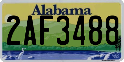 AL license plate 2AF3488