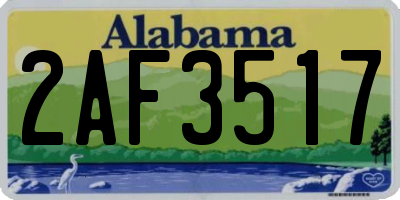 AL license plate 2AF3517