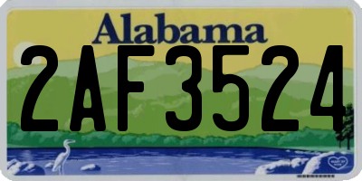 AL license plate 2AF3524