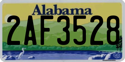AL license plate 2AF3528