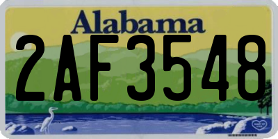 AL license plate 2AF3548