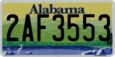 AL license plate 2AF3553