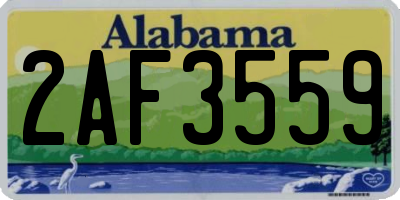 AL license plate 2AF3559